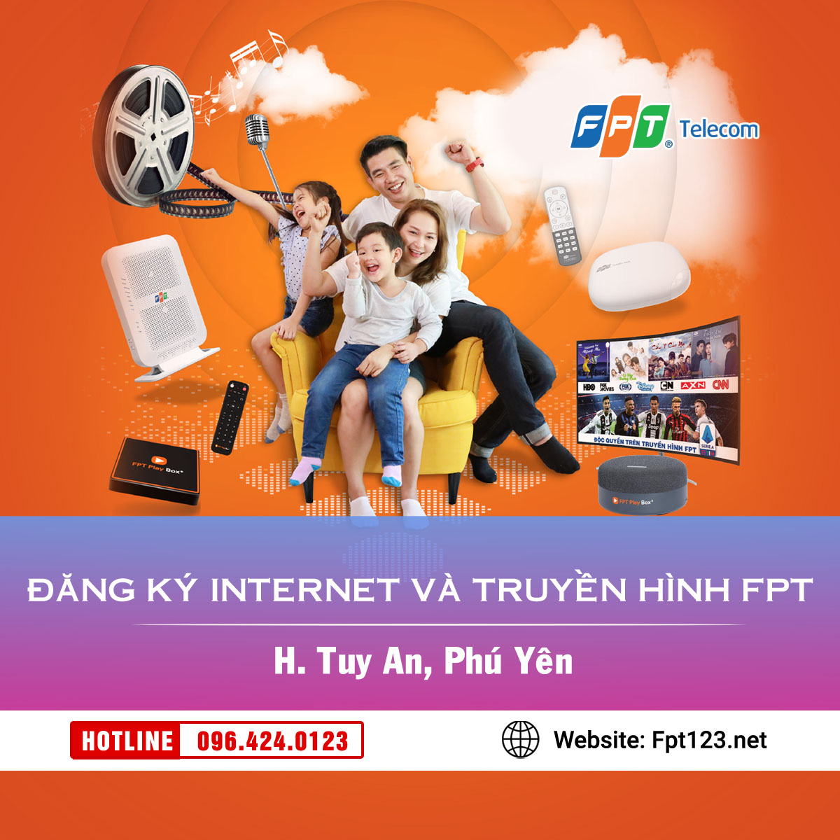Đăng ký internet và truyền hình FPT Tuy An, Phú Yên