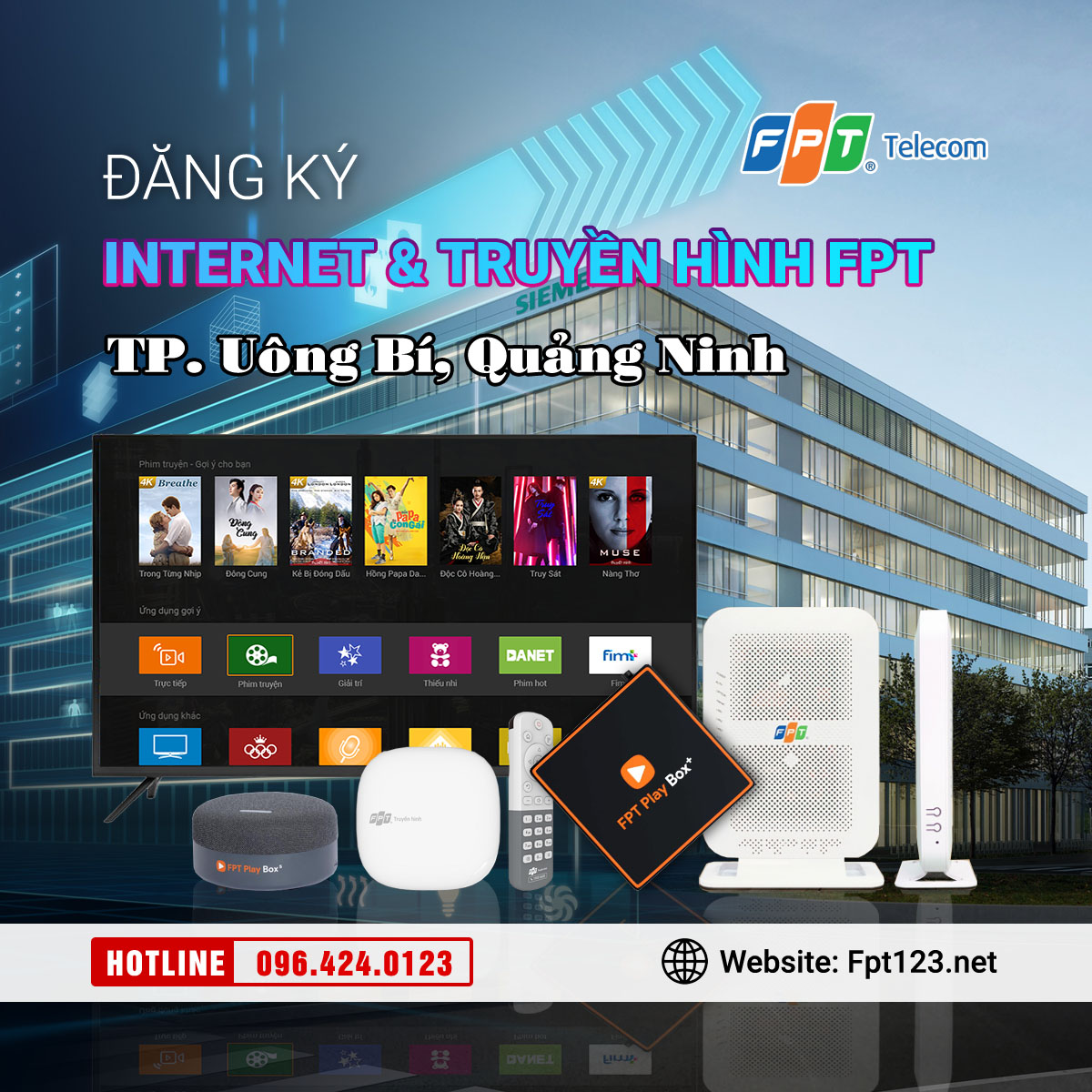 Đăng ký internet và truyền hình FPT Uông Bí, Quảng Ninh