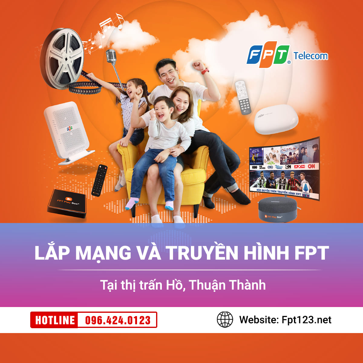 Lắp mạng và truyền hình FPT thị trấn Hồ, Thuận Thành