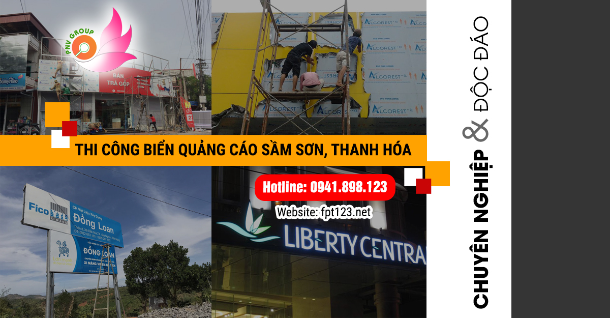 Thi công biển quảng cáo Sầm Sơn, Thanh Hóa