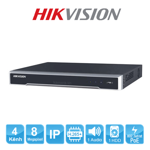 Đầu ghi hình camera 4 kênh IP Hikvision DS-7604NI-K1/4P(B)