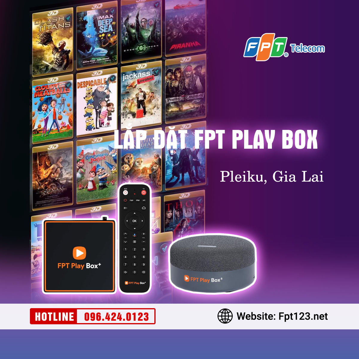 Lắp đặt FPT Play Box tại Pleiku, Gia Lai