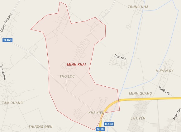 Bản đồ xã Minh Khai, Vũ Thư