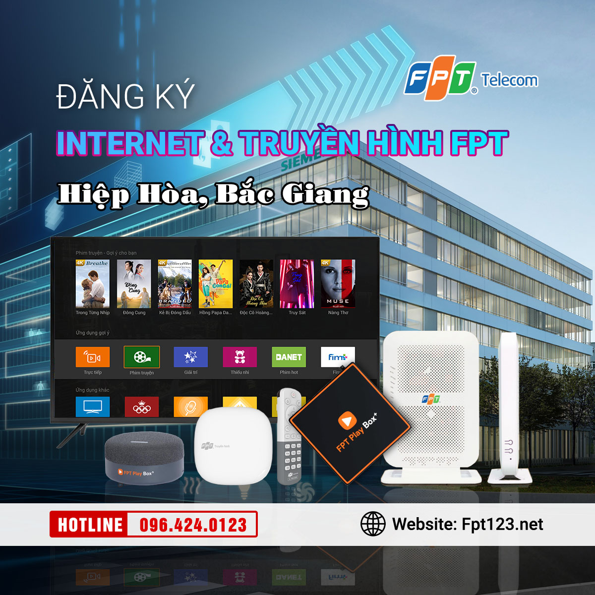 Đăng ký internet và truyền hình FPT Hiệp Hòa, Bắc Giang
