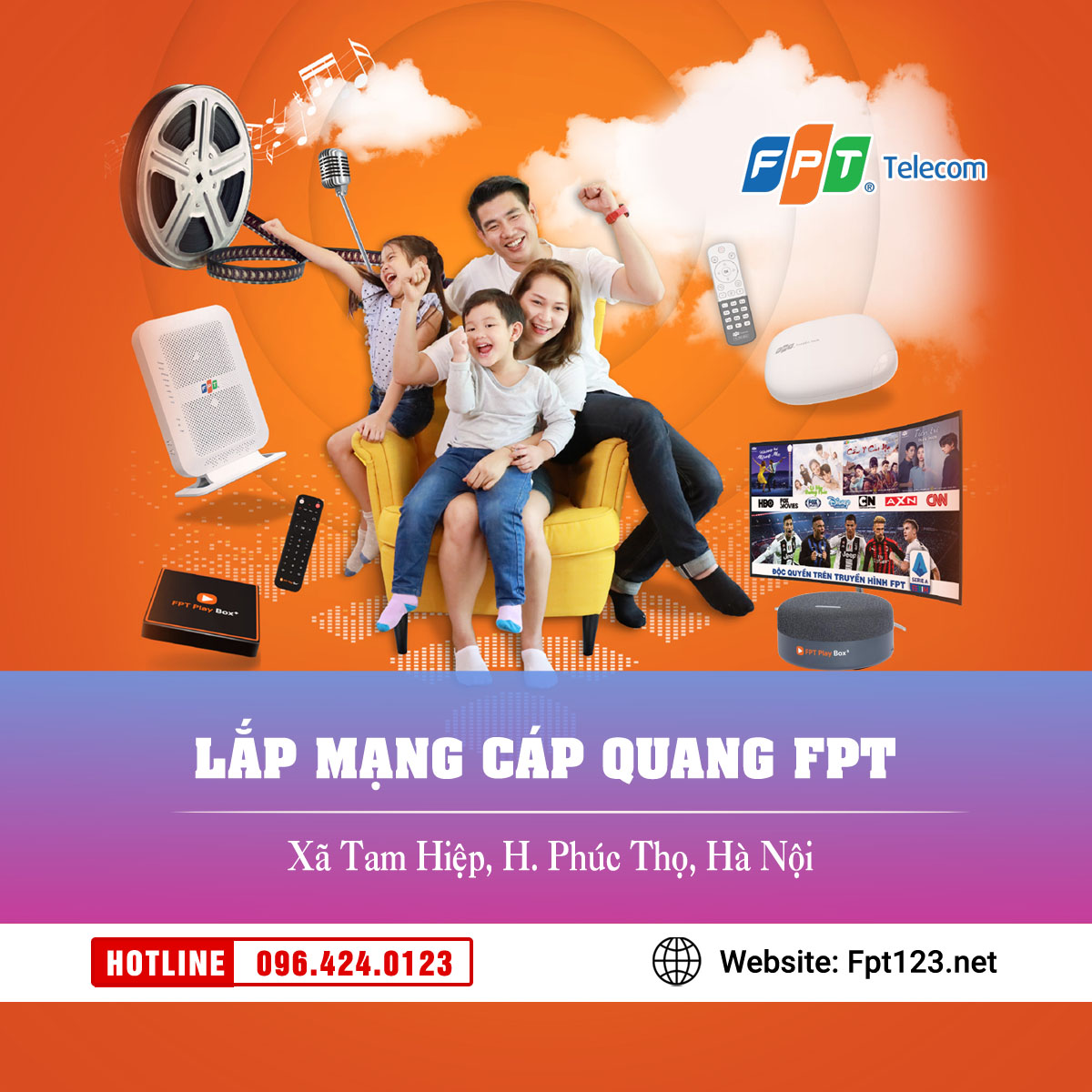 Lắp mạng cáp quang FPT ở xã Tam Hiệp, Phúc Thọ, Hà Nội