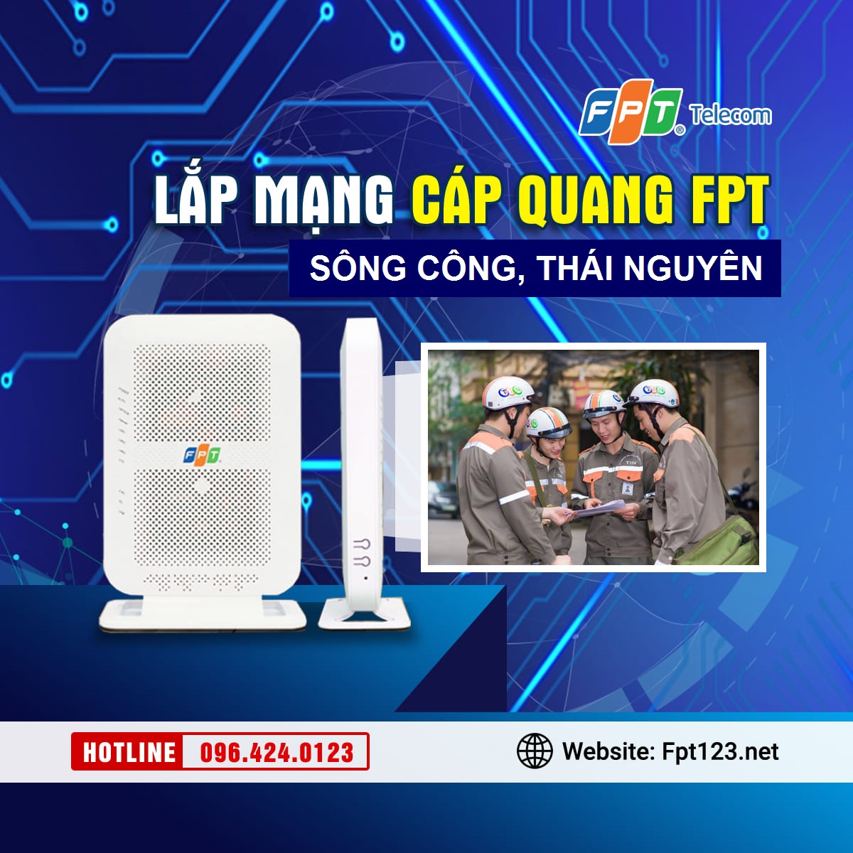 Lắp mạng FPT ở phường Bách Quang, Sông Công, Thái Nguyên