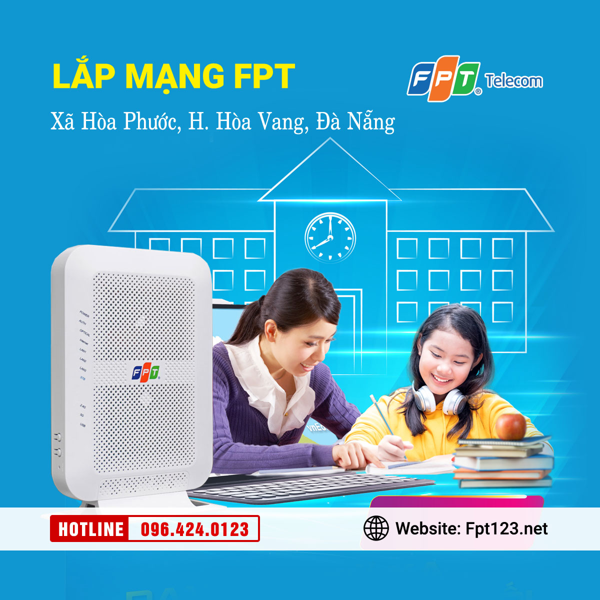 Lắp mạng cáp quang FPT ở xã Hòa Phước huyện Hòa Vang Đà Nẵng