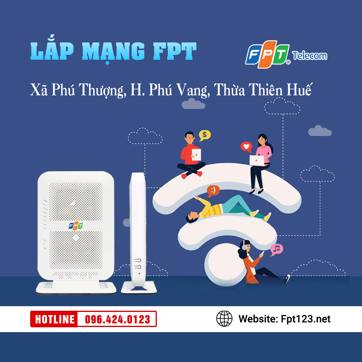 Lắp mạng FPT ở xã Phú Thượng, Phú Vang, Thừa Thiên Huế