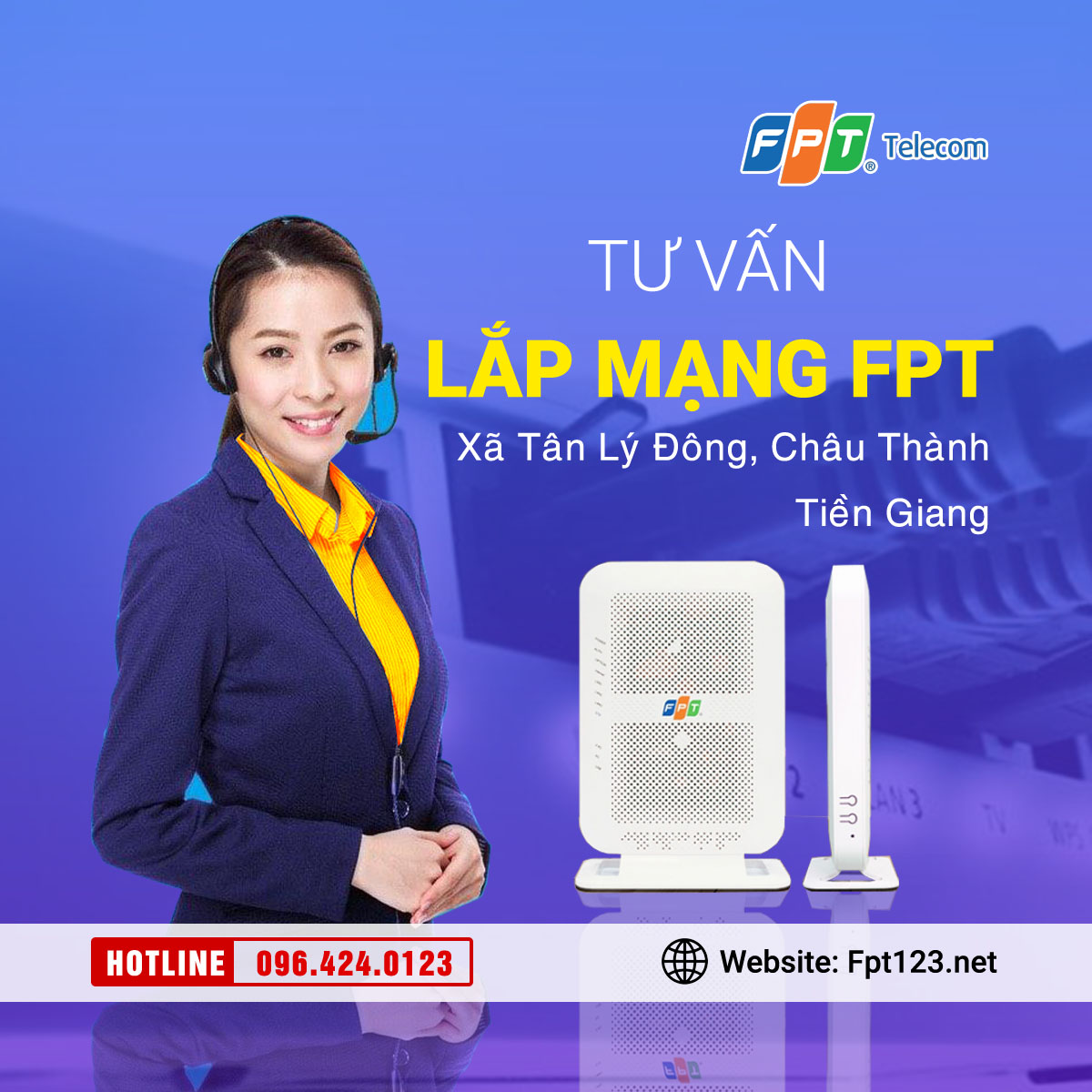 Lắp mạng FPT ở xã Tân Lý Đông, Châu Thành, Tiền Giang
