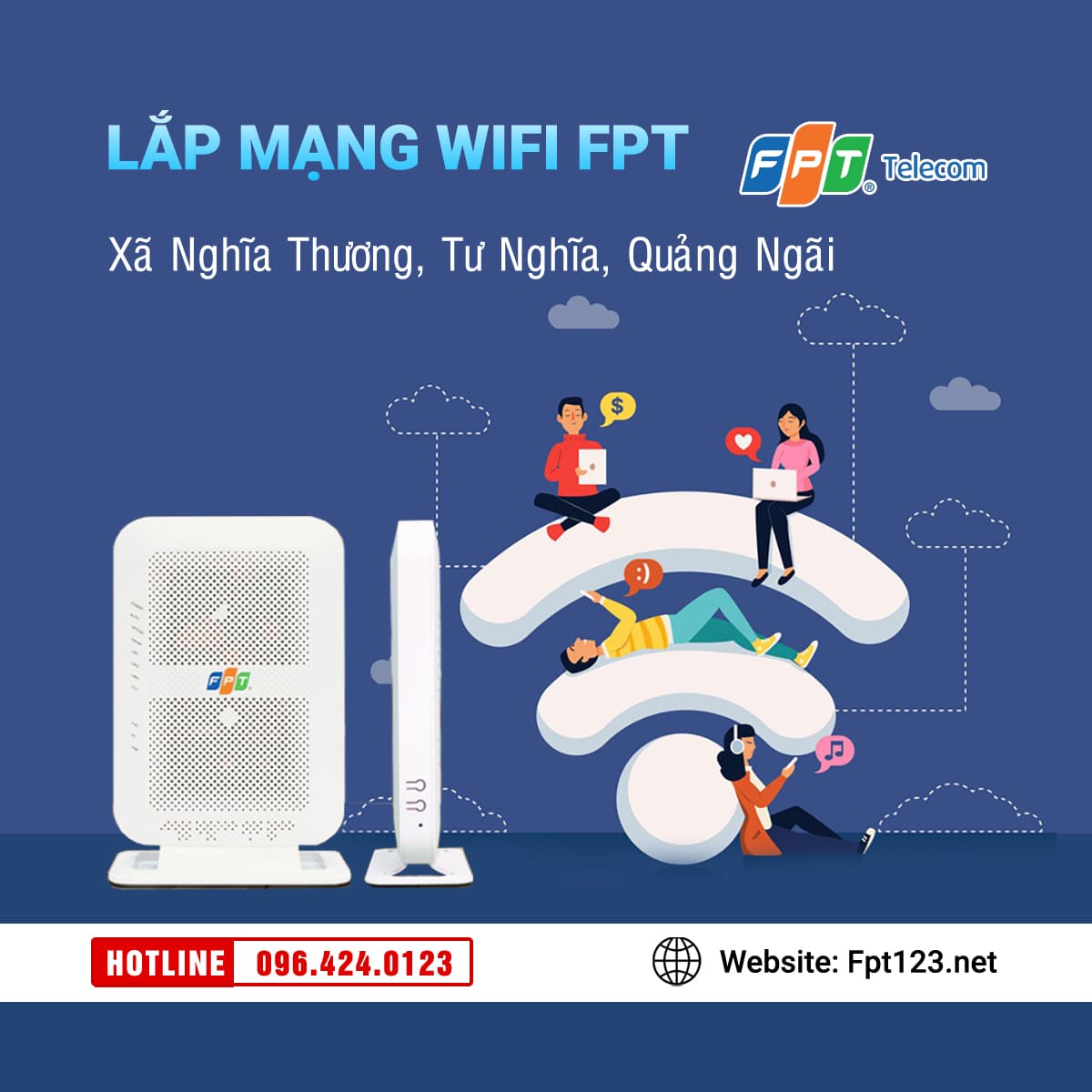 Lắp mạng wifi FPT xã Nghĩa Thương, Tư Nghĩa, Quảng Ngãi