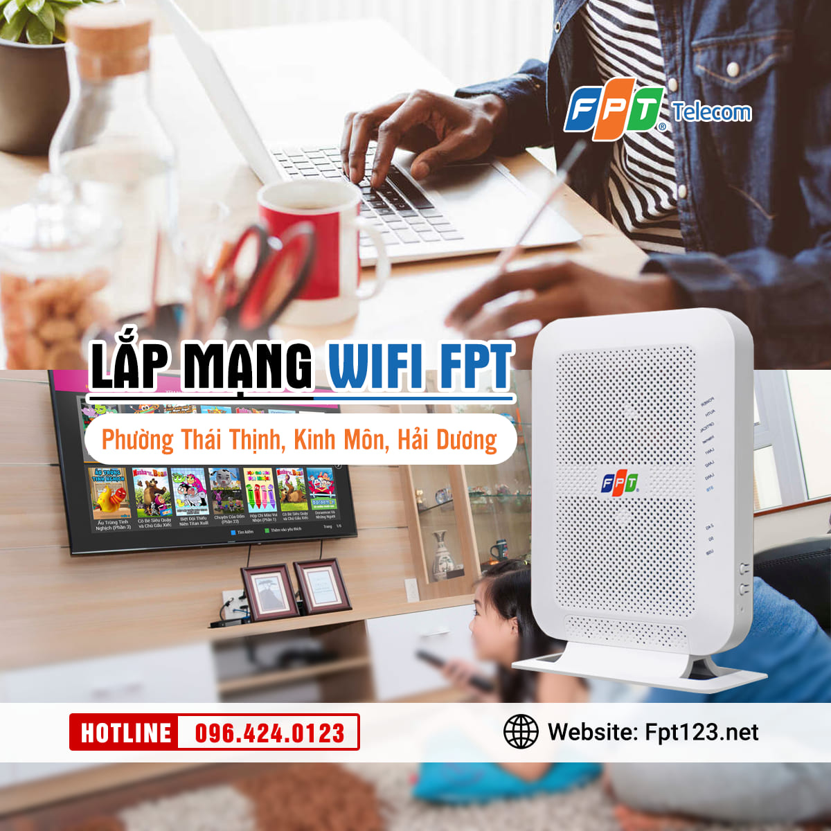 Lắp mạng wifi FPT phường Thái Thịnh, Kinh Môn, Hải Dương