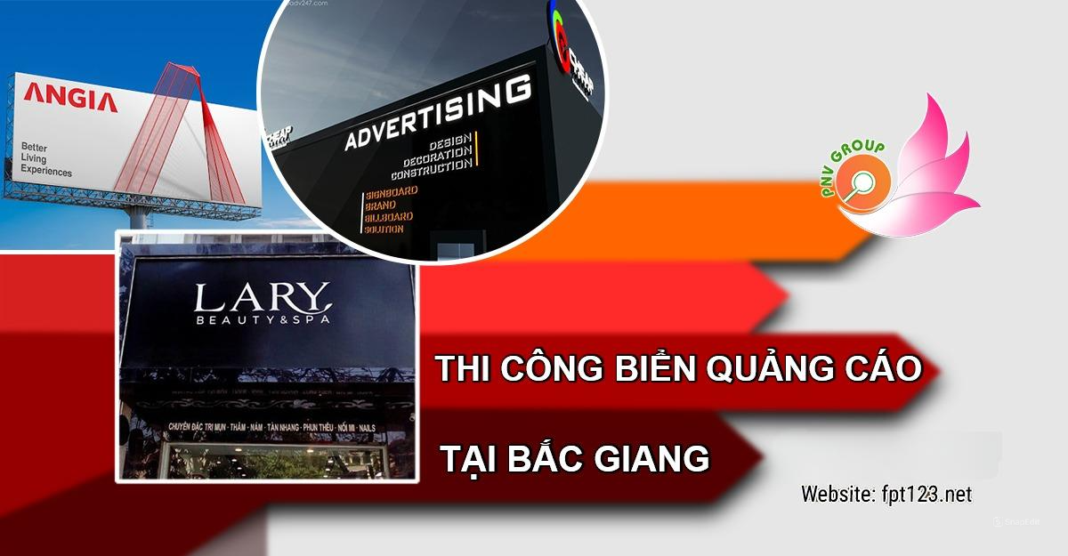 Nhận thiết kế thi công biển quảng cáo tại Bắc Giang