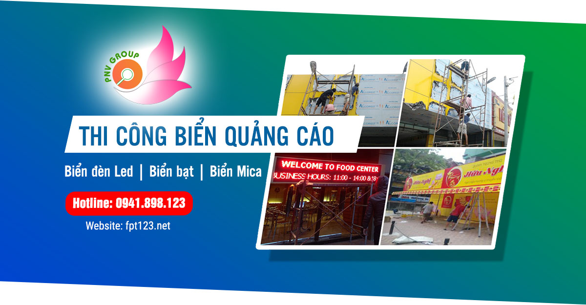 Thi công biển quảng cáo huyện Phú Bình, Thái Nguyên