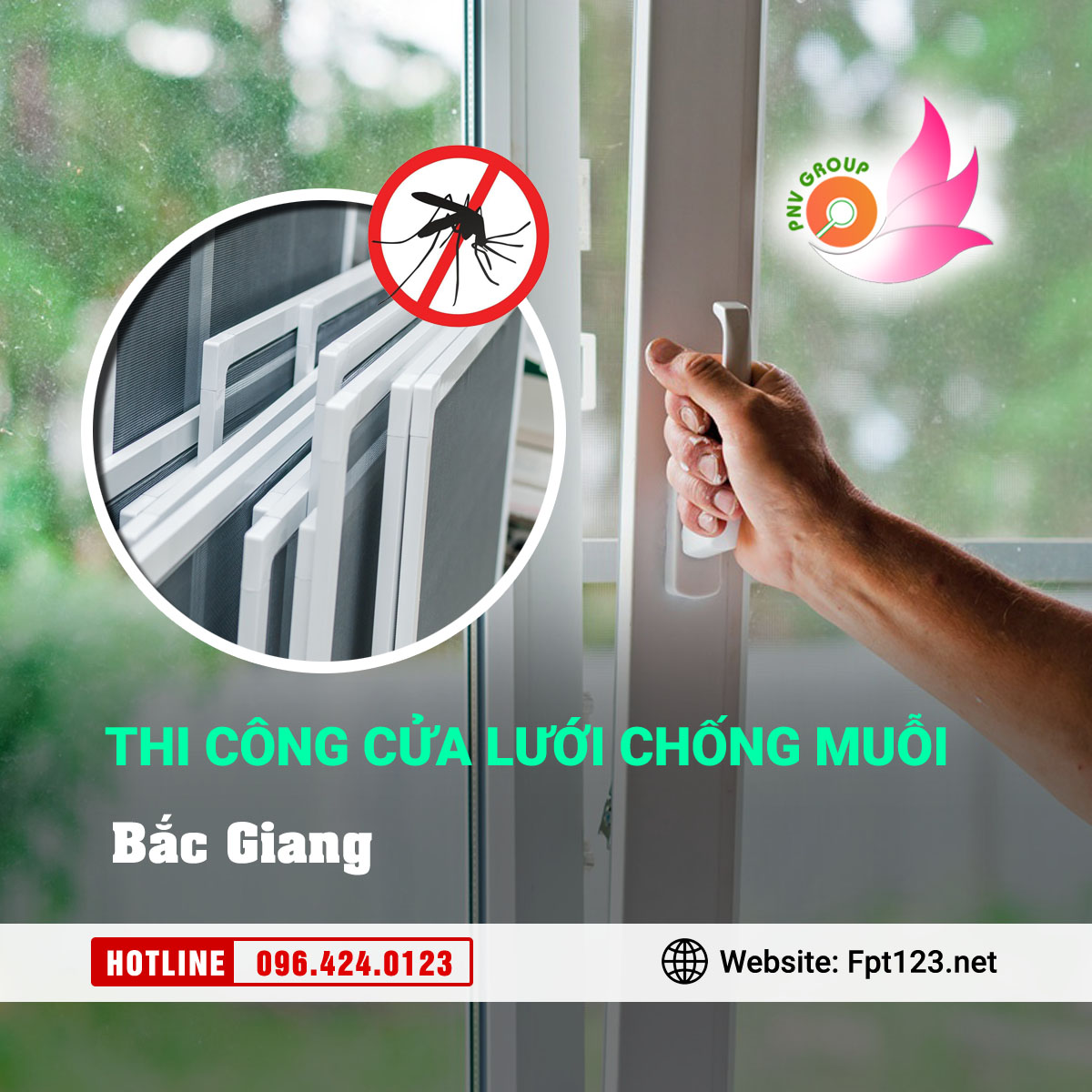 Lắp đặt cửa lưới chống muỗi tại Bắc Giang