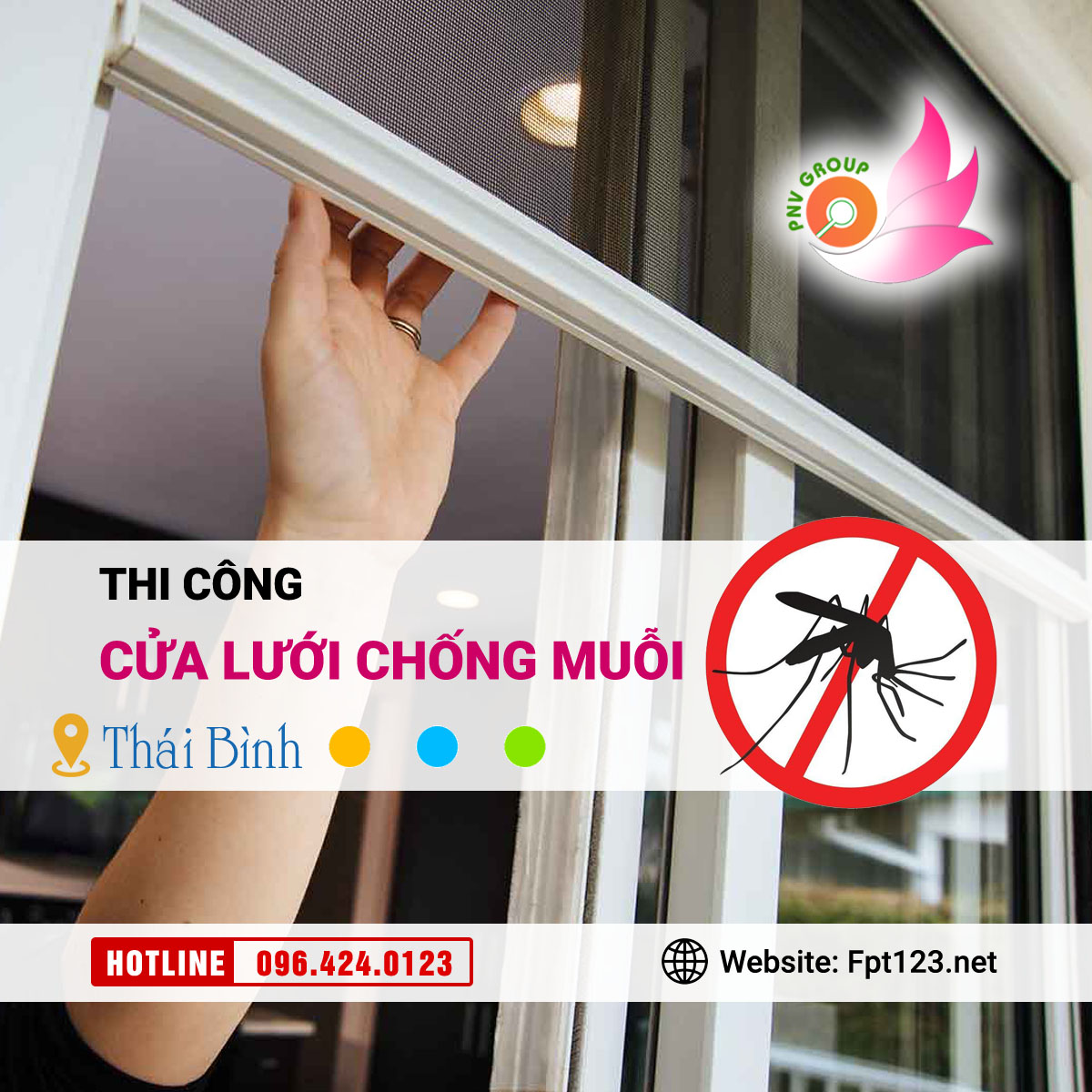 Lắp đặt cửa lưới chống muỗi tại Tiền Hải, Thái Bình