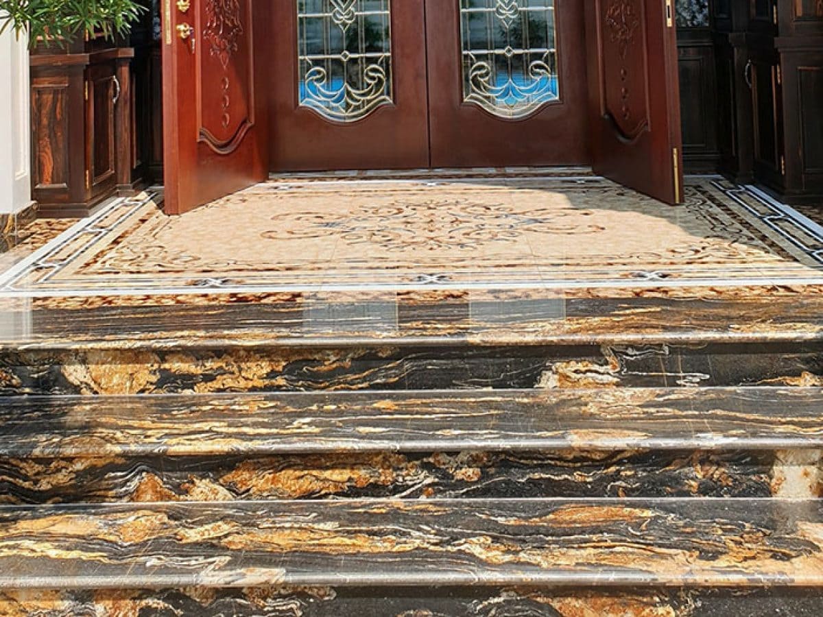 Thi công đá ốp lát bậc thềm tại Đông Hưng, Thái Bình