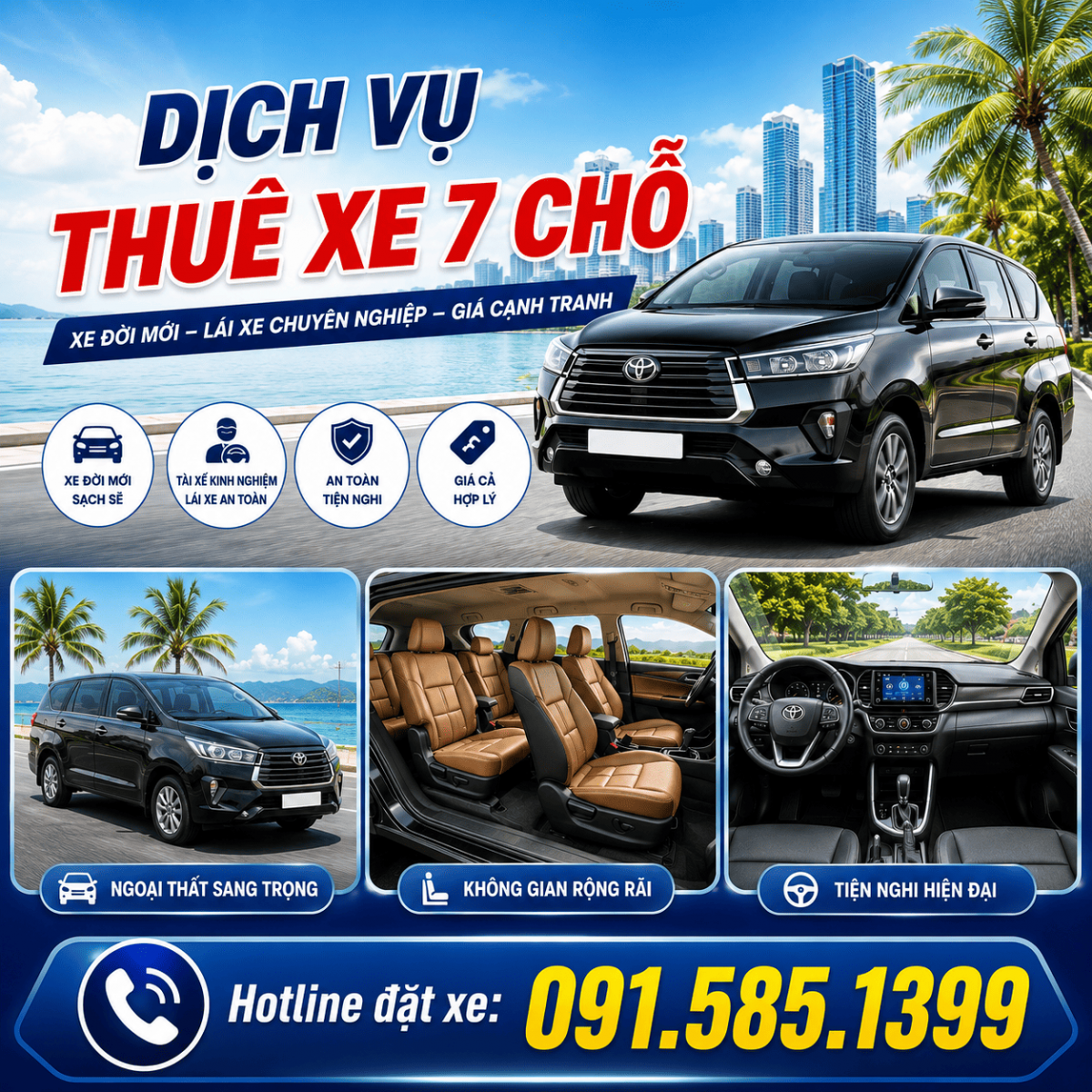 Dịch vụ thuê xe 7 chỗ