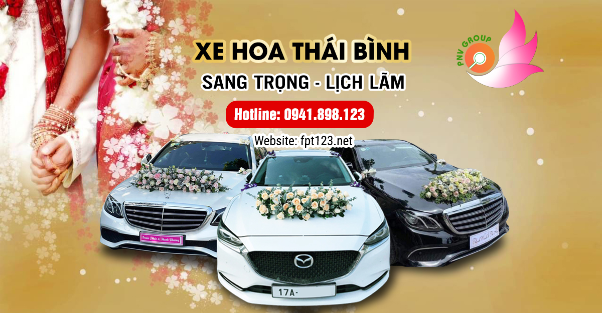 Địa chỉ cung cấp xe hoa, xe cưới 4 - 45 chỗ ở Thái Bình