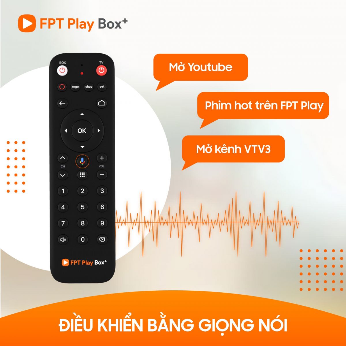 Điều khiển bằng giọng nói FPT Play Box+ S550