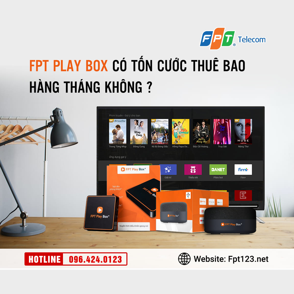 FPT Play Box có tốn cước thuê bao hàng tháng không?