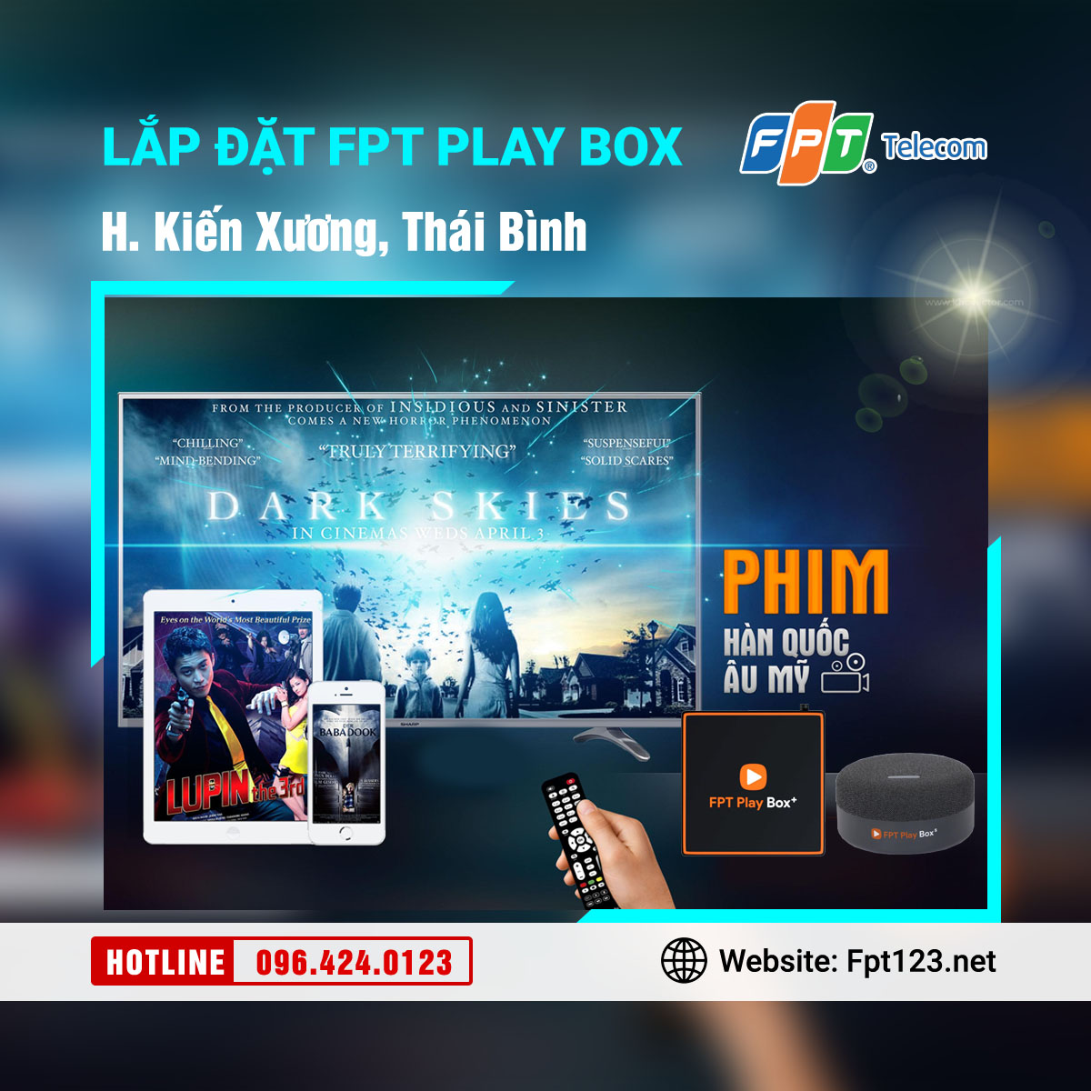 Lắp đặt FPT Play Box ở huyện Kiến Xương, Thái Bình