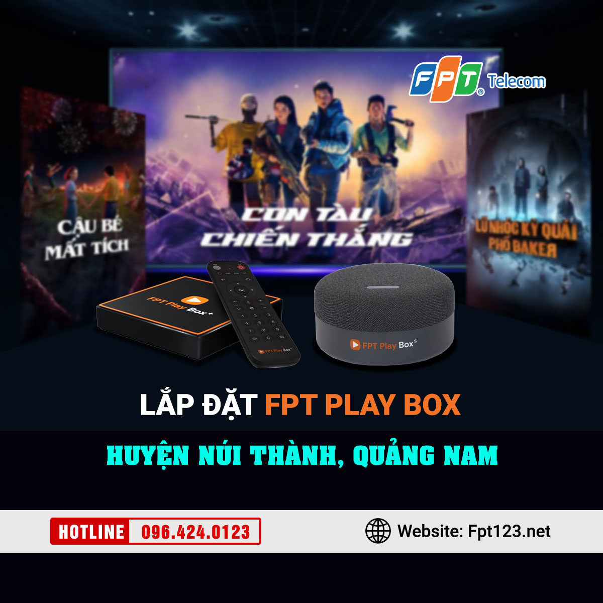 Lắp đặt FPT Play Box ở huyện Núi Thành, Quảng Nam