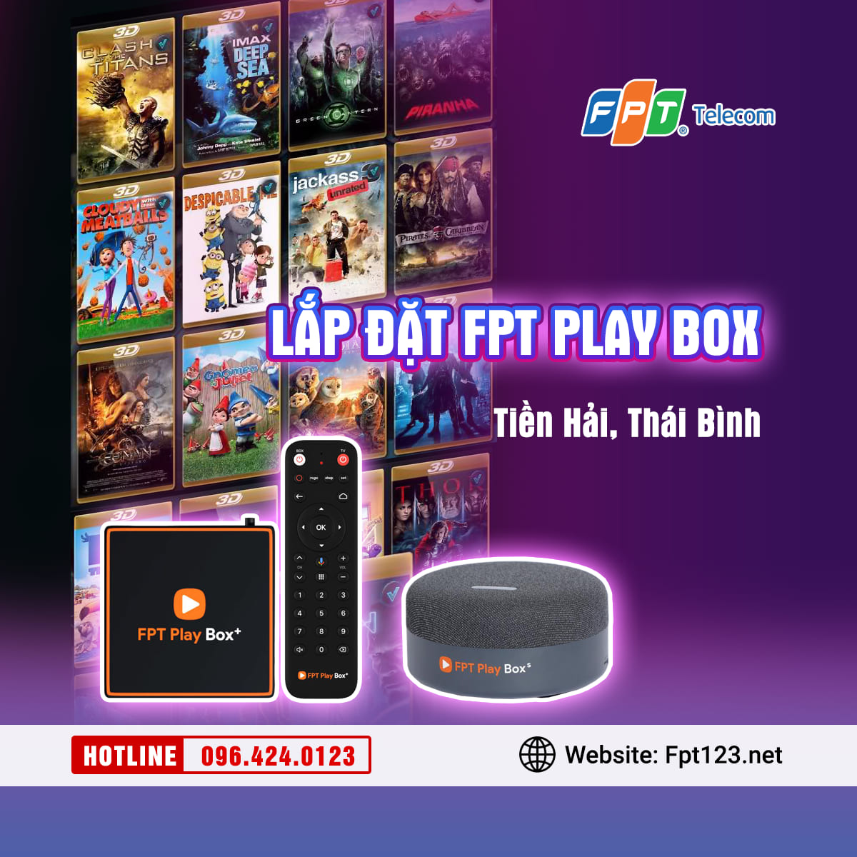 Lắp đặt FPT Play Box ở huyện Tiền Hải, Thái Bình