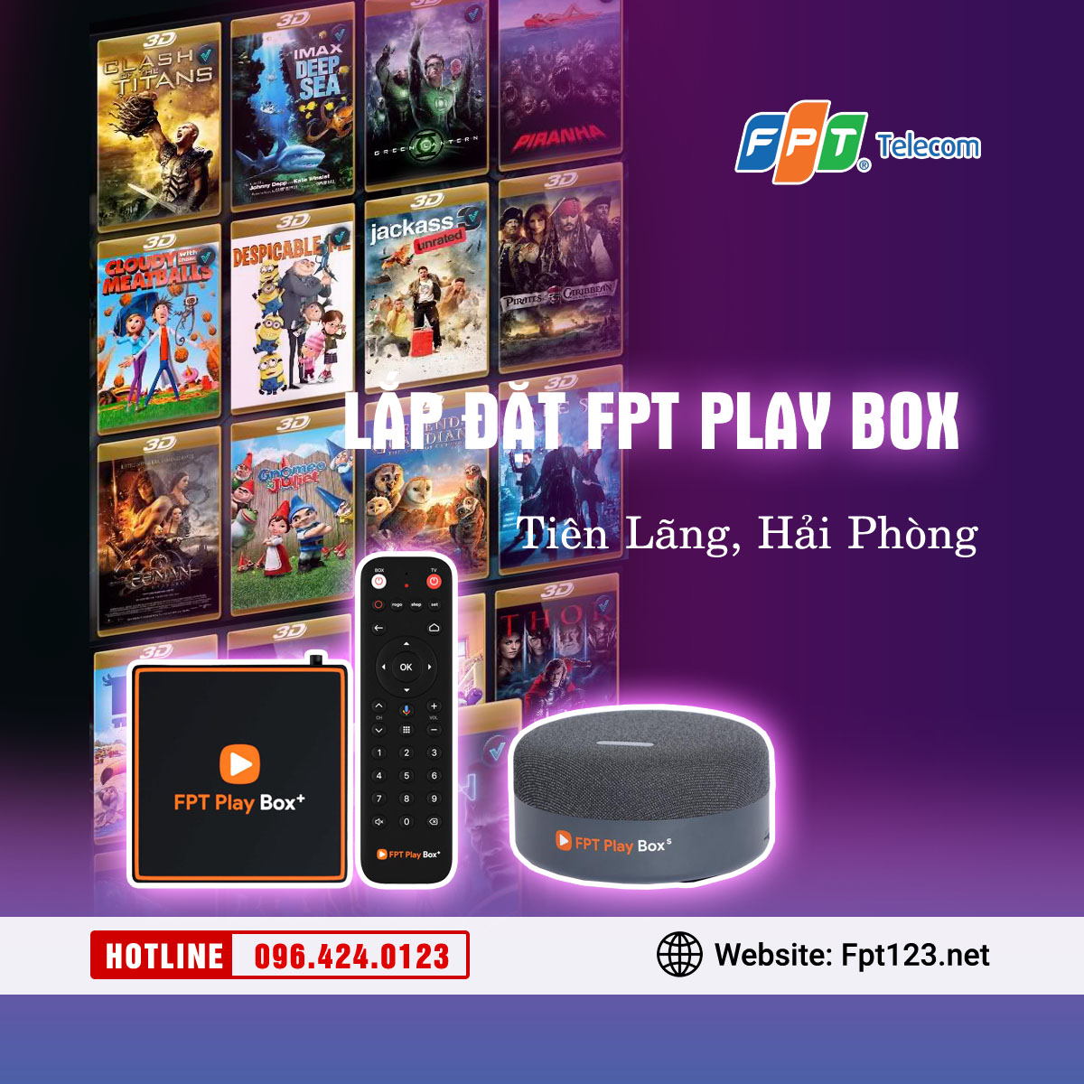 Lắp đặt FPT Play Box ở huyện Tiên Lãng, Hải Phòng