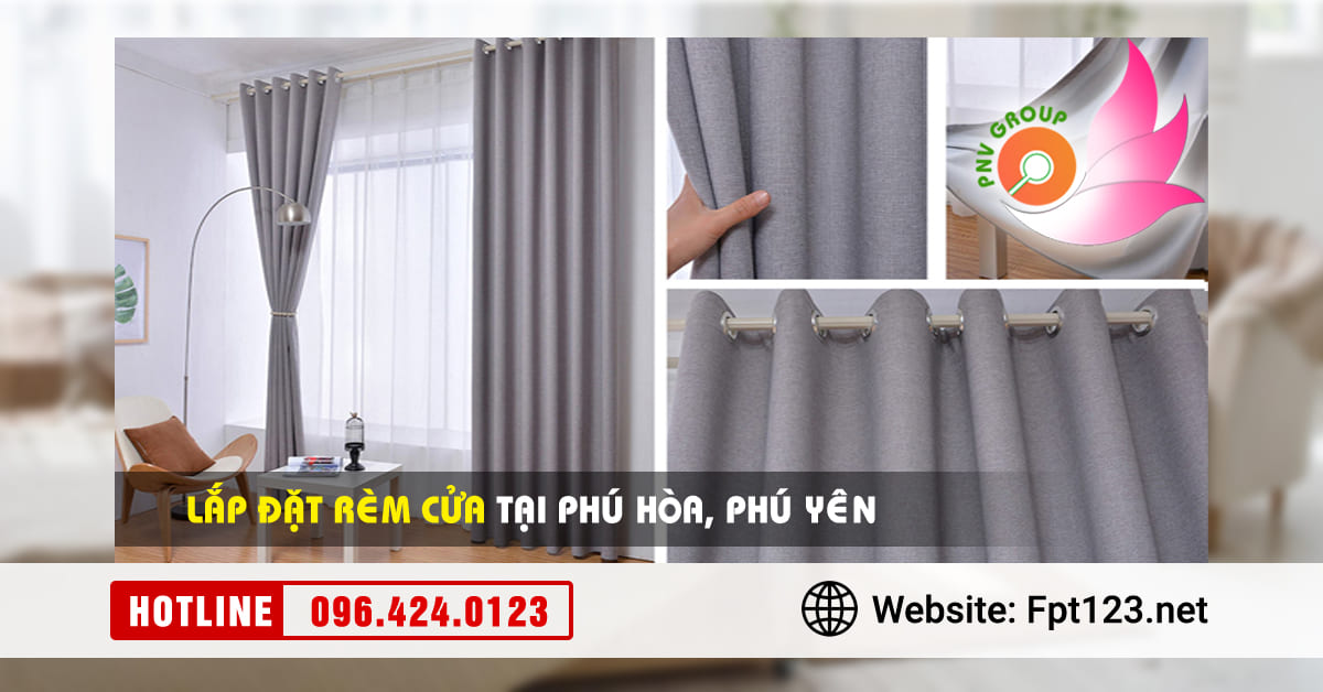 Lắp đặt rèm cửa sổ xã Bình Ngọc, Tuy Hòa, Phú Yên