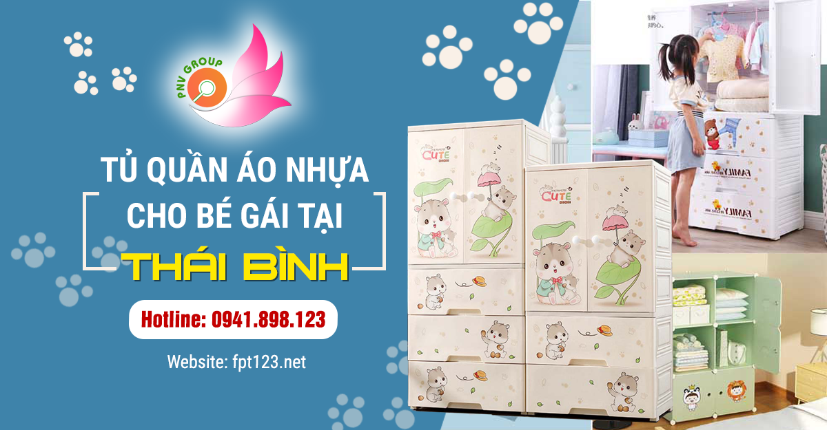 Các mẫu tủ quần áo nhựa cao cấp cho bé gái tại Thái Bình