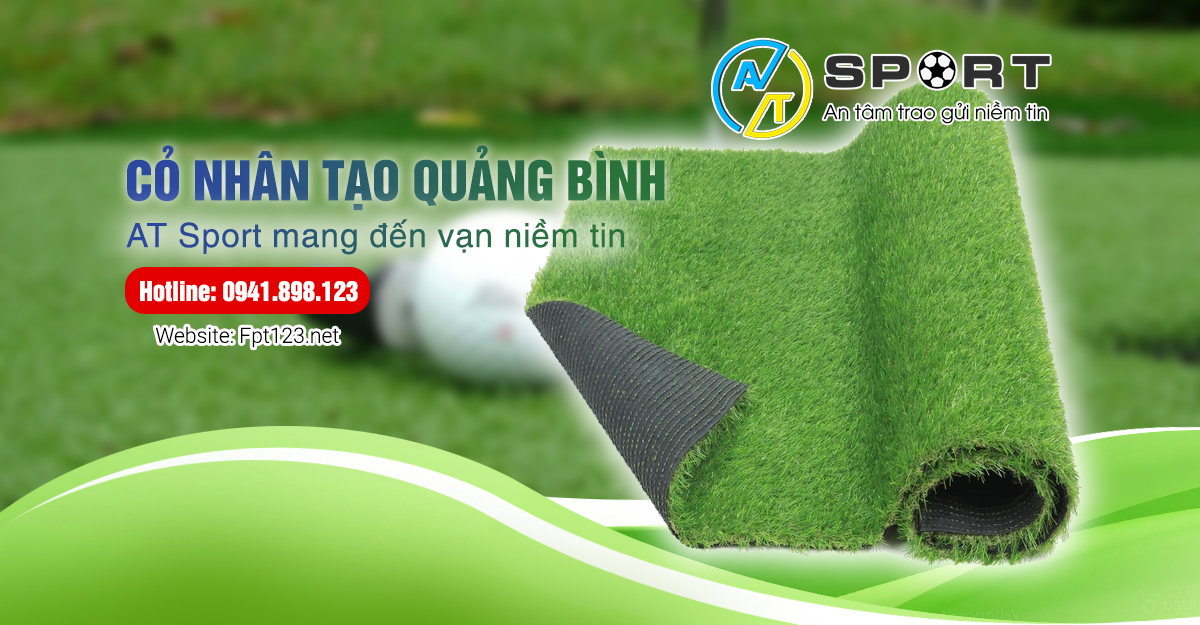 Thi công cỏ nhân tạo sân bóng tại Ba Đồn, Quảng Bình