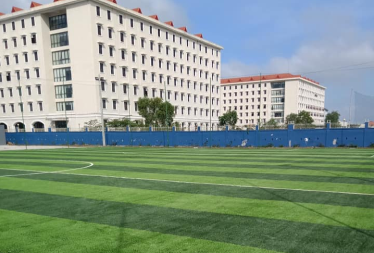 Thi công cỏ nhân tạo sân bóng tại Kiên Lương, Kiên Giang