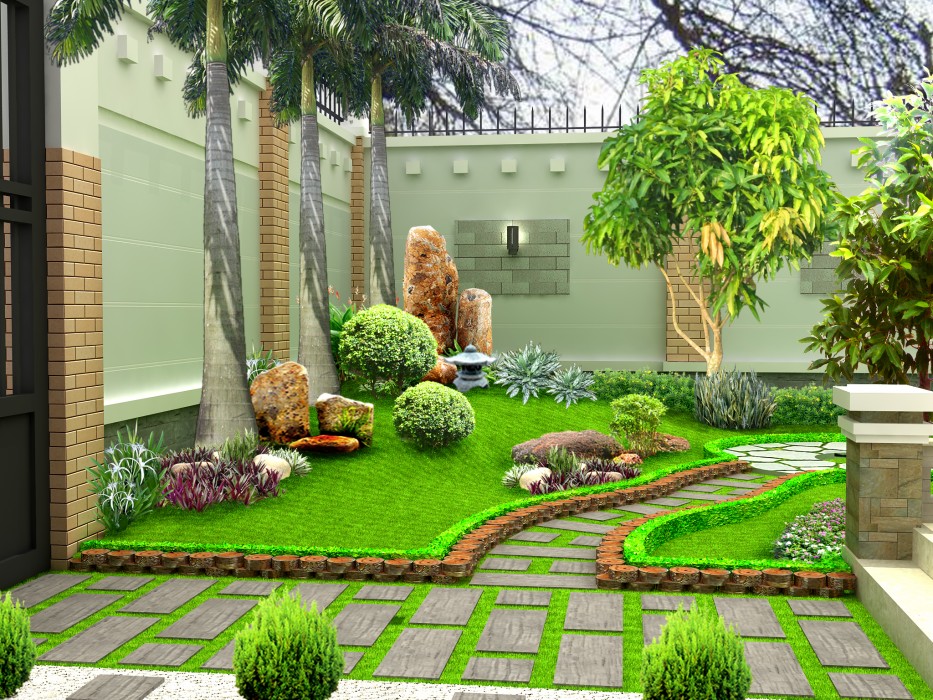 Thi công cỏ nhân tạo sân vườn Đông Hà