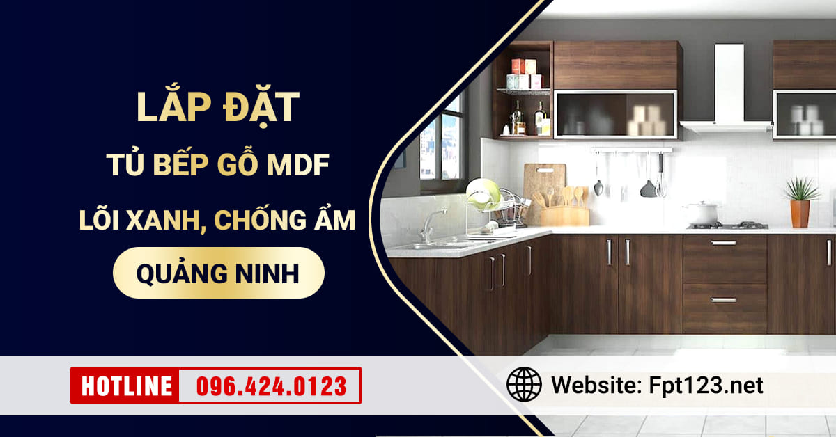 Lắp đặt tủ bếp nhựa cao cấp tại Uông Bí, Quảng Ninh